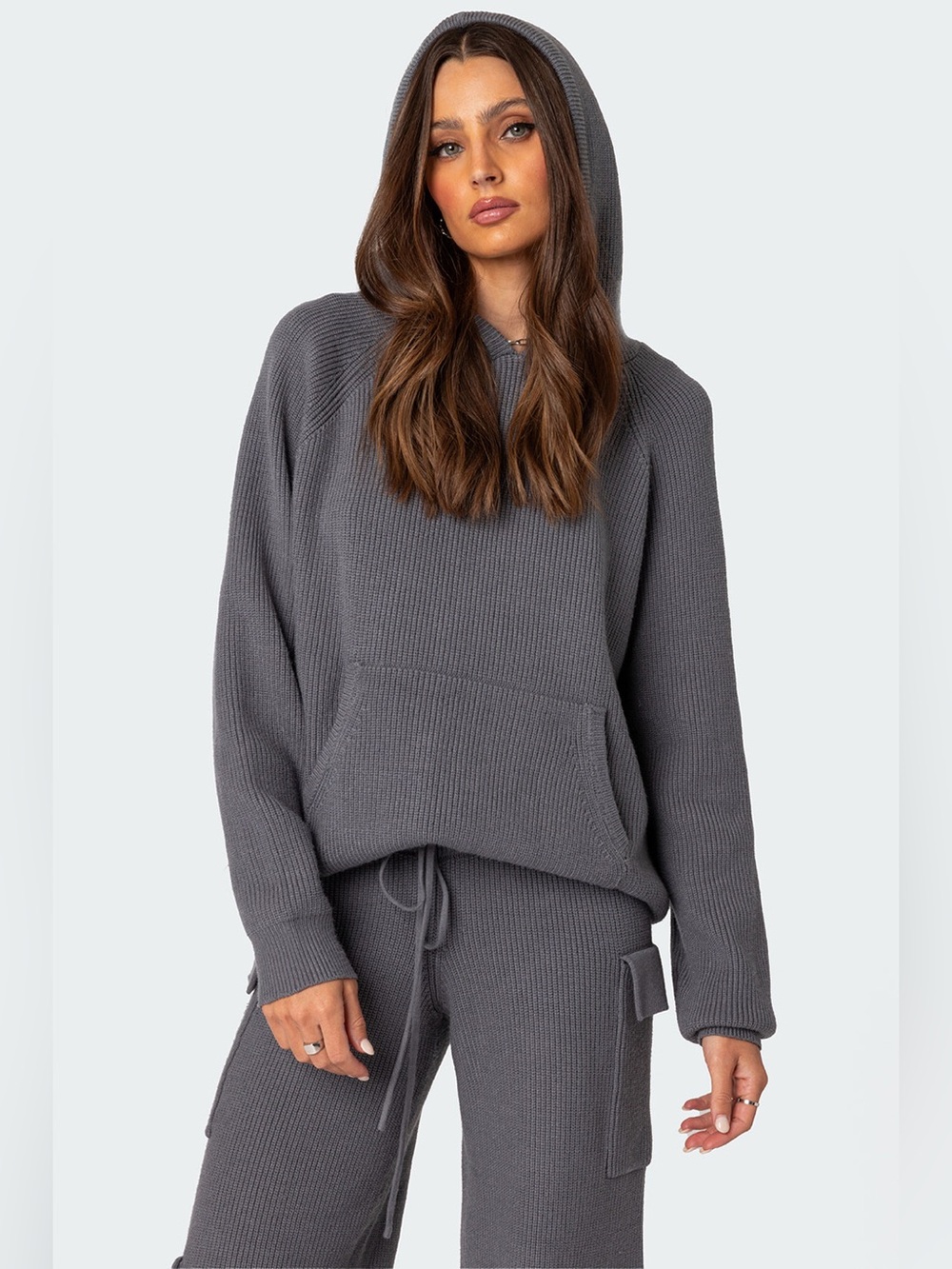 Edikted Wynter Oversized Knit Hoodie